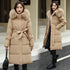 Big Fur Collar Thick Slim Coat Fashion Hooded Cotton Outerwear Long Winter Woman Coat Women's Down Parkas Winter Jacket